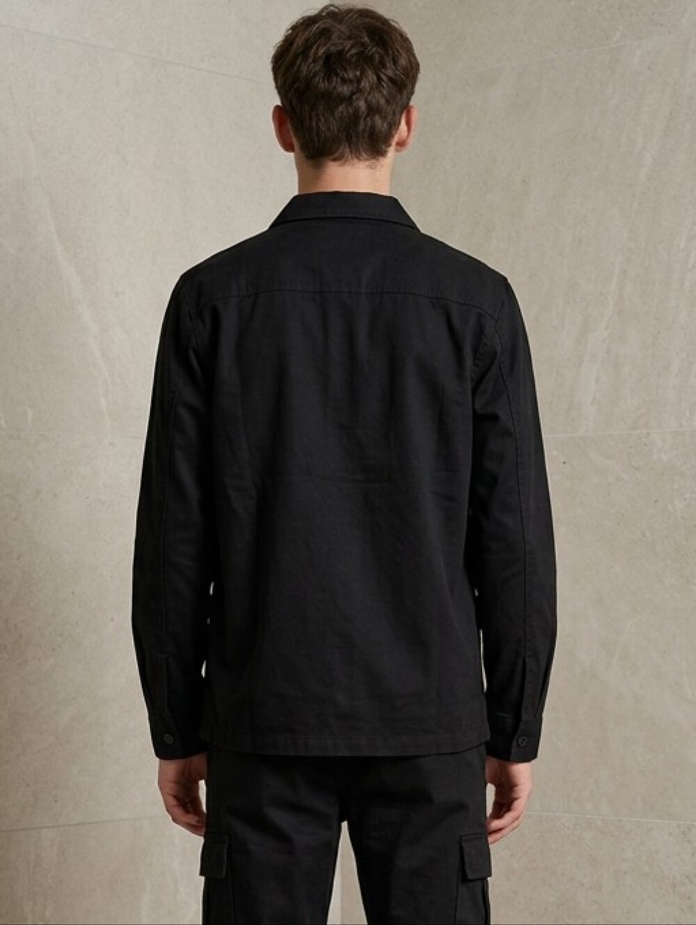 NWT Thereabouts Boys Black Twill Cargo Jacket  ~sz L 14/16 - Picture 2 of 6